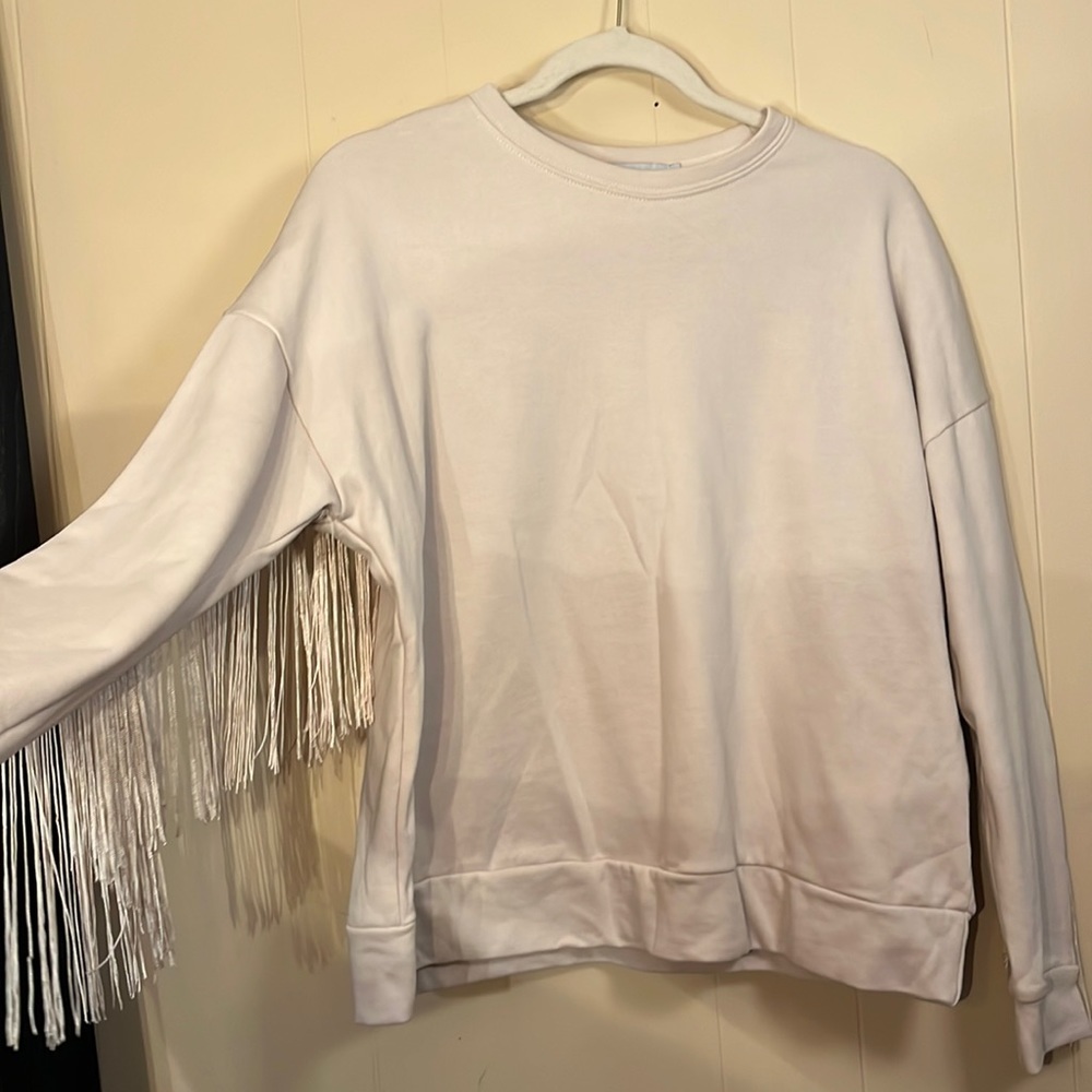 Adika Tassel Sweater Beige - Small
